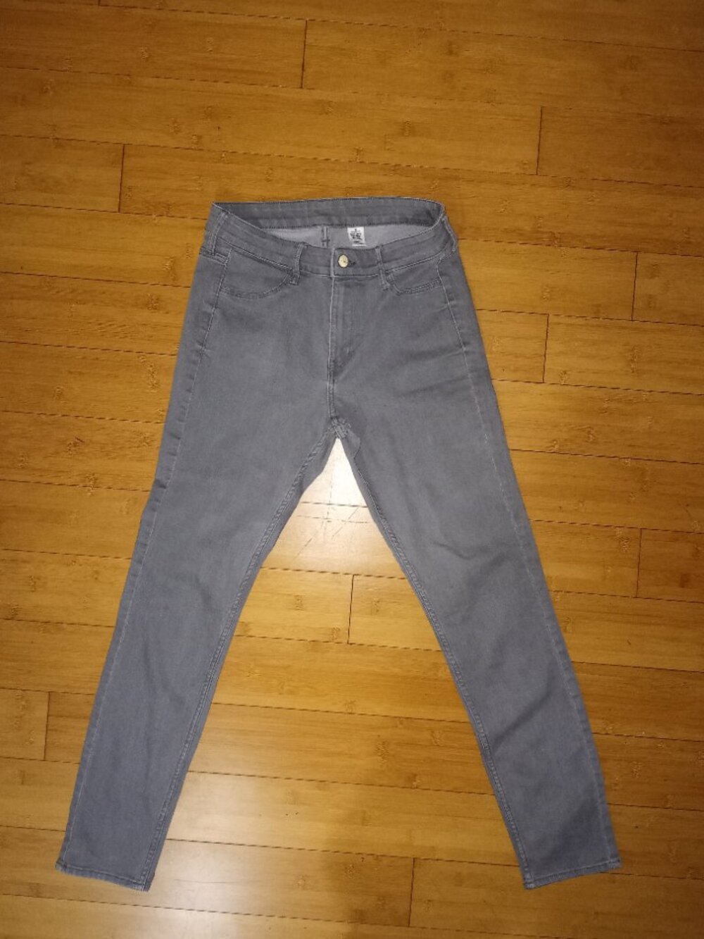 pair of H&M women's skinny gray denim jeans